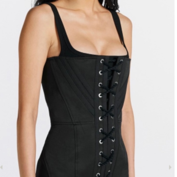 Black Dion Lee Laced Corset Mini Dress - Size AUS 8 / US 4 - Picture 4 of 9
